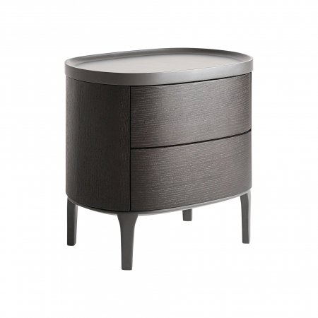 Noptiera Art Deco MDF negru stejar|Noptiere elegante [1]