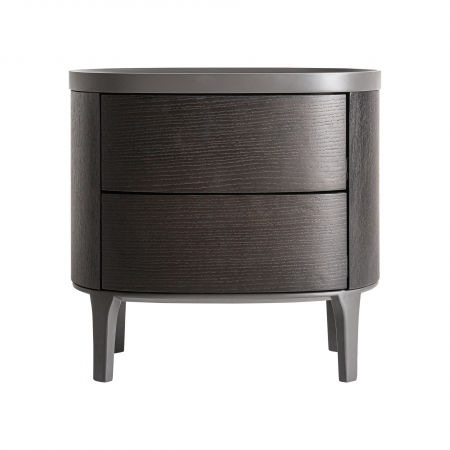 Noptiere - Noptiera Art Deco MDF negru stejar|Noptiere elegante