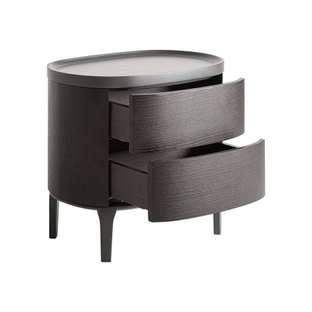Noptiera Art Deco MDF negru stejar|Noptiere elegante [2]