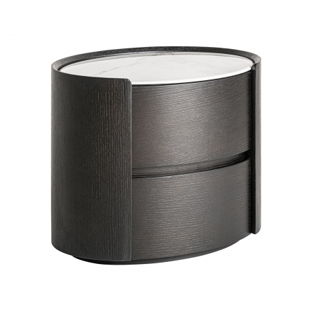 Noptiera Art Deco MDF negru piatra|Noptiere luxoase [1]