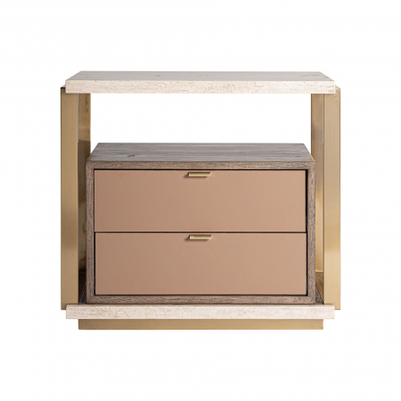 Noptiere - Noptiera Art Deco travertin|Noptiere elegante premium