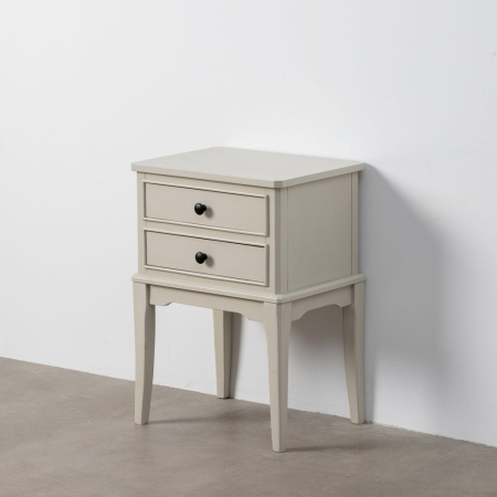 Noptieră alba din MDF și lemn de pin cu sertare 40.5 x 38 x 56 cm [6]