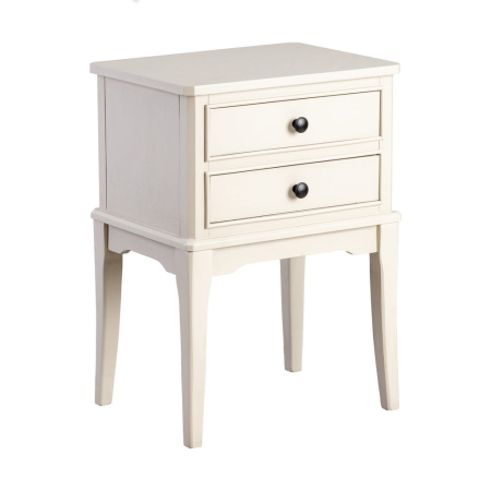 Noptieră alba din MDF și lemn de pin cu sertare 40.5 x 38 x 56 cm [1]