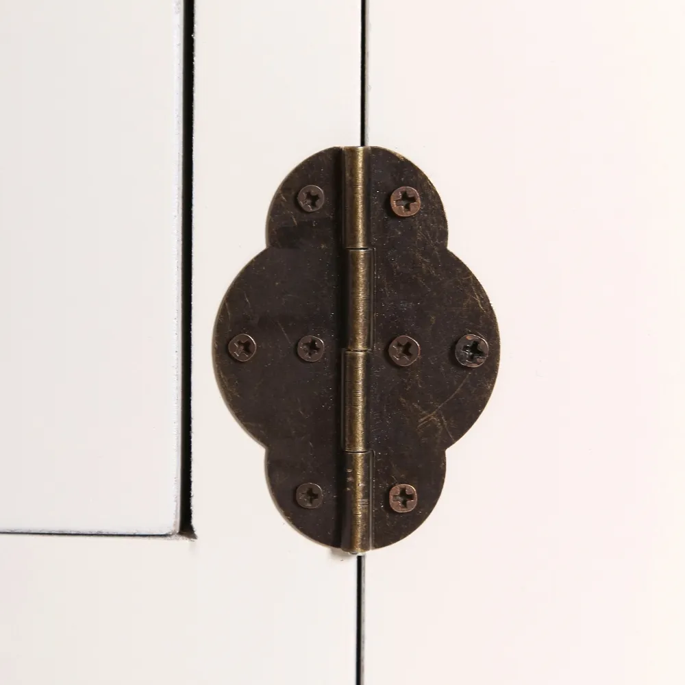Noptiera alba vintage orientala cu sertar si compartiment [4]