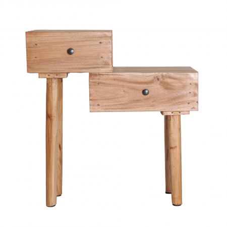 Noptiere - Noptiera lemn mahogany etnica|Mobilier dormitor premium