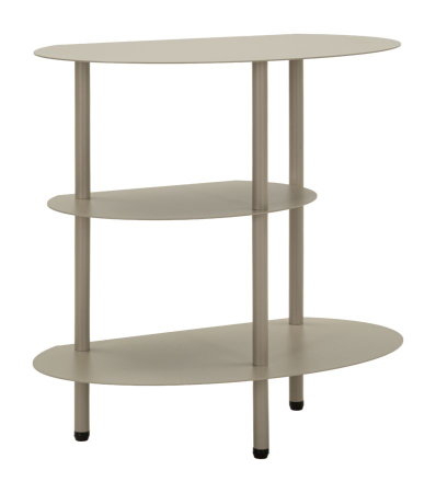 Noptiere - Noptieră metalică cu polițe ovale gri taupe