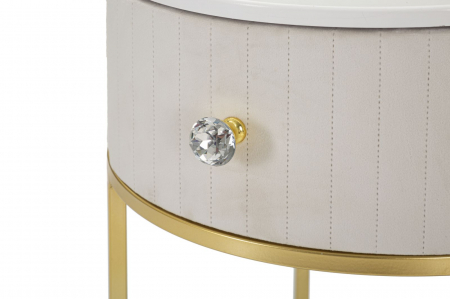 Noptiera Montpellier, metal catifea, bej auriu - creativdeco.ro [6]