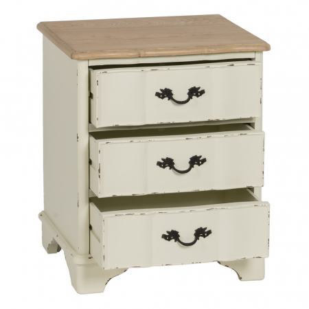noptiere elegante alb crem CreativDeco [2]
