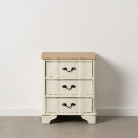 Noptiere - noptiere elegante alb crem CreativDeco