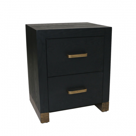 Noptiere - Noptiera negru auriu Giant 50x40x61 cm - design modern