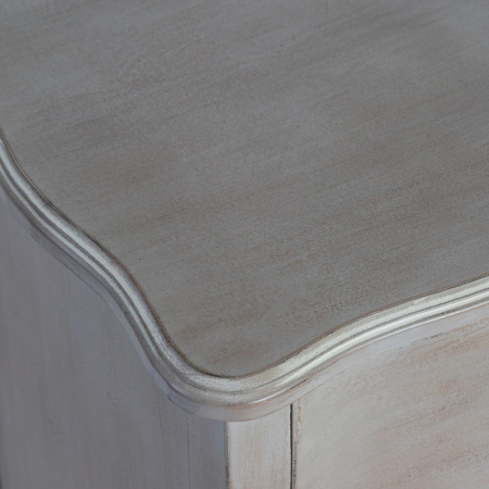 Noptieră shabby chic maro deschis 2 sertare cu picioare elegante [2]