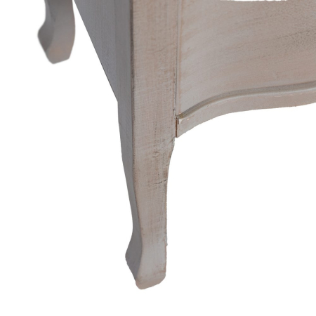 Noptieră shabby chic maro deschis 2 sertare cu picioare elegante [3]