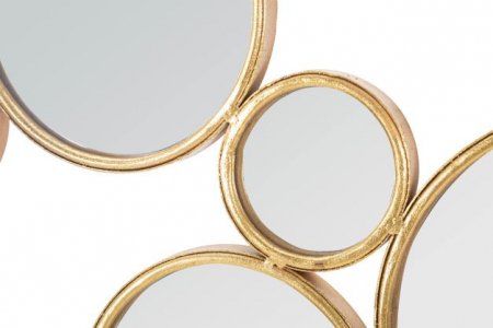 Oglinda metalica aurie 14 cercuri stil glam|creativdeco.ro [2]