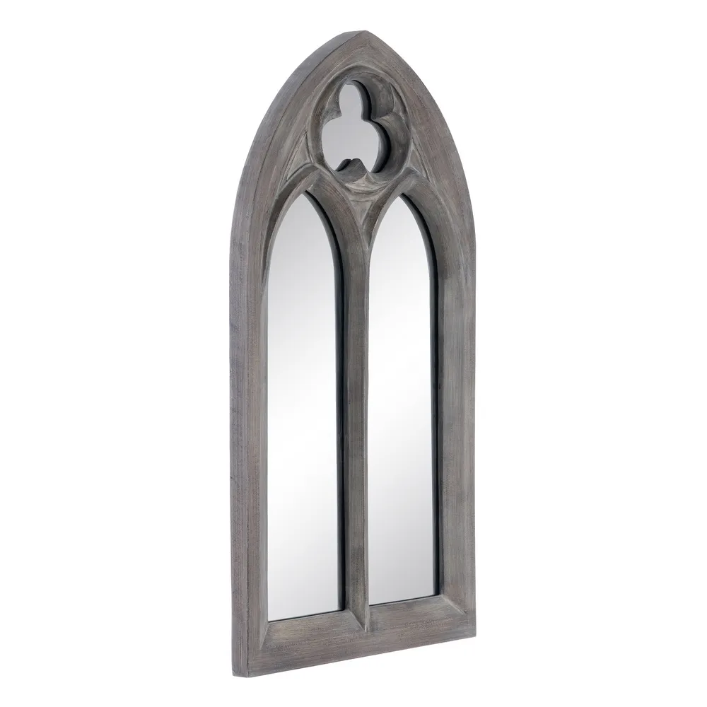 Oglinda Arch Medieval, Grej MDF Uzat - creativdeco.ro [2]