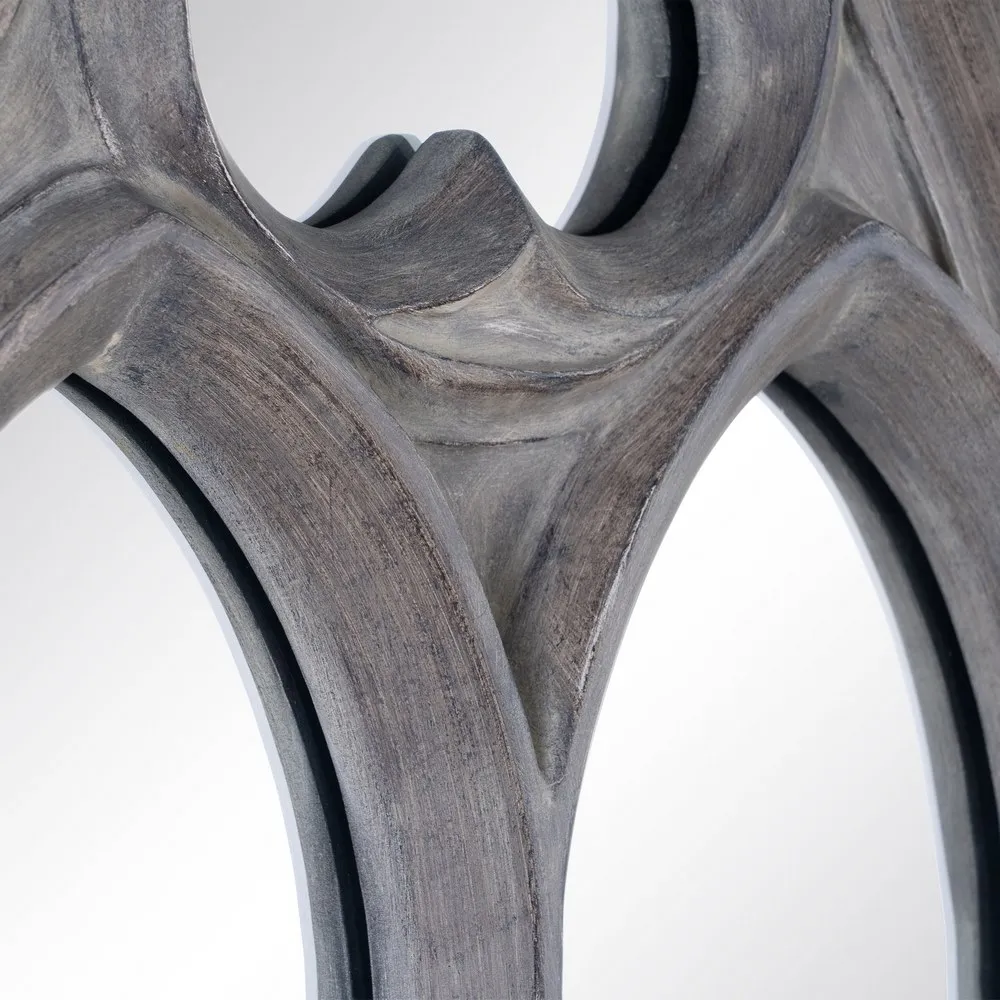 Oglinda Arch Medieval, Grej MDF Uzat - creativdeco.ro [3]