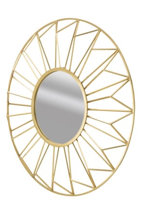 Oglinda rotunda Glam cu rama aurie - Design impresionant | CreativDeco [2]