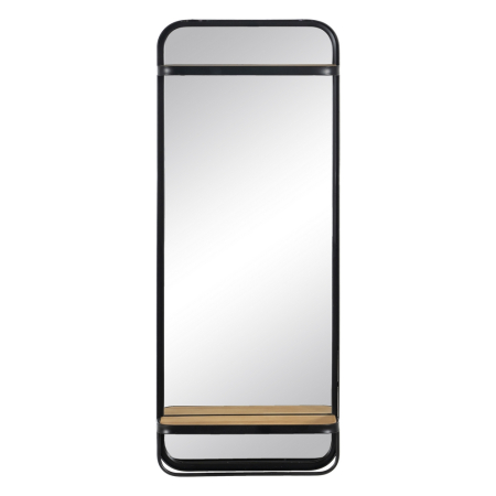 Mobilier - Oglindă cu cuier din lemn și metal negru format înalt