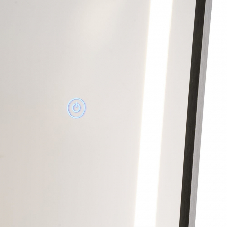 Oglindă de dressing cu lumină LED și ramă neagră din aluminiu [7]