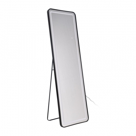 Oglindă de dressing cu lumină LED și ramă neagră din aluminiu [2]