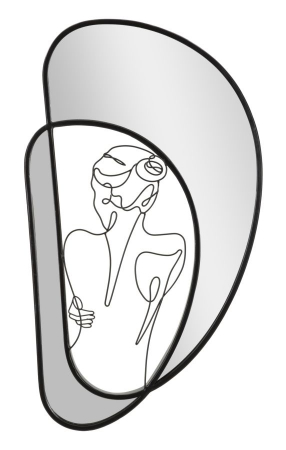 Oglinzi - Oglinda artistica rama metalica neagra CreativDeco