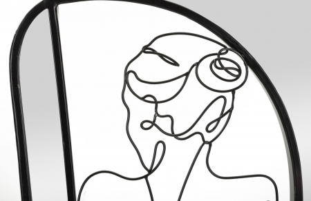 Oglinda artistica rama metalica neagra CreativDeco [1]