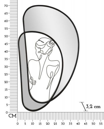 Oglinda artistica rama metalica neagra CreativDeco [5]