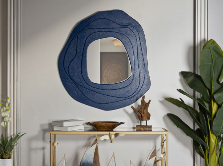 Oglinda asimetrica albastra | Decor relaxant | CreativDeco [1]