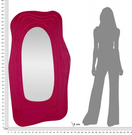 Oglinda asimetrica fuxia | Decor indraznet | CreativDeco [7]