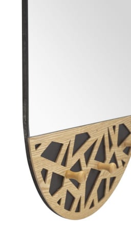 Oglinda Ovala cu Cuier Integrat Functionalitate Eleganta CreativDeco [2]