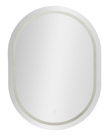 Mobilier - Oglinda de perete cu LED ovala cu design minimalist si finisaj argintiu 60x80 cm