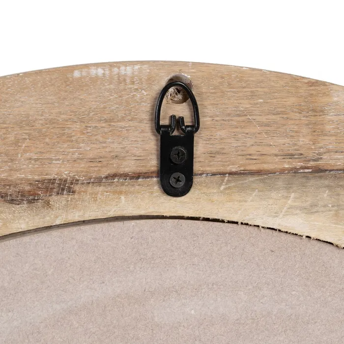 Oglinda rotunda lemn alb uzat sofisticata|Oglinzi elegante si moderne [5]