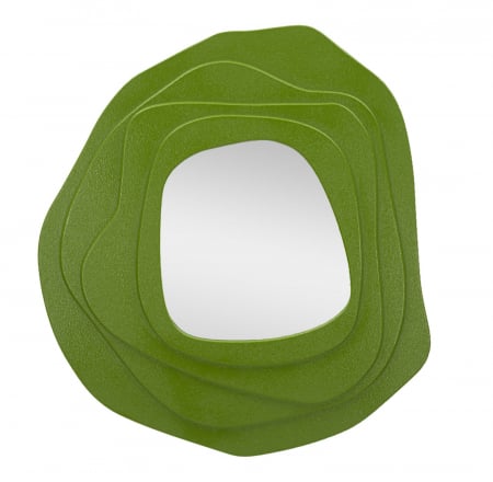 Oglinda asimetrica verde | Design revigorant | CreativDeco [2]