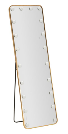 Mobilier - Oglinda de podea cu LED dreptunghiulara din aluminiu auriu 45x160 cm