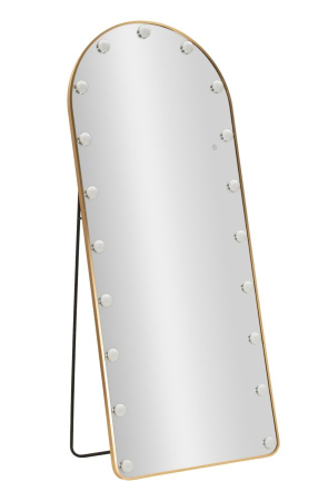 Mobilier - Oglinda de podea cu LED si forma arcuita din aluminiu auriu 45x170 cm
