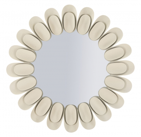 Scaune in Stil Contemporan - oglinda glam rotundă crem artistică Dune Double