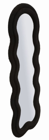 oglinda glam boucle neagră cu ramă curbată Teddy [2]