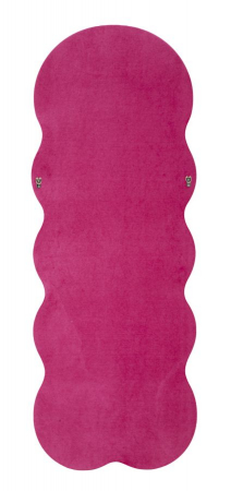 oglinda glam catifea roz fucsia cu ramă curbată verticală 60x160 [6]