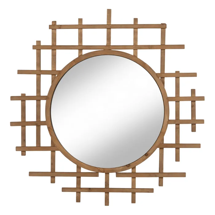 Oglinzi - Oglinda mare rama geometrica lemn moderna|Oglinzi elegante si moderne