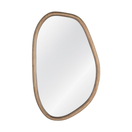 Oglinzi - Oglindă decorativă cu ramă din lemn și formă organică pentru perete
