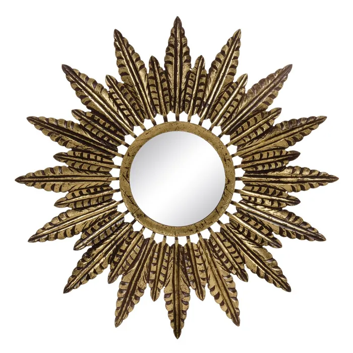 Oglinzi - oglinda decorativa soare aurie | CreativDeco