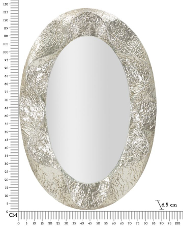 oglinda glam ovală metal argintiu Argelux Ovale [6]