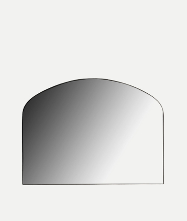 Oglinzi - Oglindă decorativă cu ramă neagră din fier – oglindă industrială cu arc superior