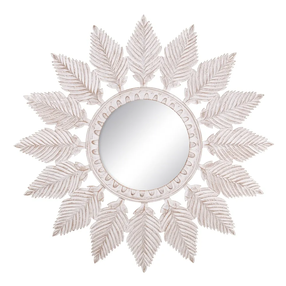 Oglinzi - Oglinda rotunda frunze naturale|Oglinzi elegante si rafinate