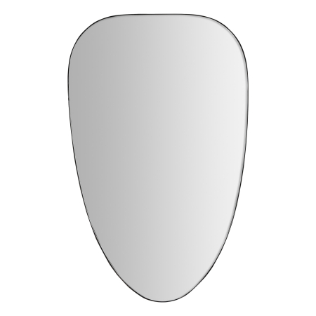 Oglinzi - Oglinda decorativă mare de perete cu ramă subțire din metal negru formă alungită modernă montată vertical