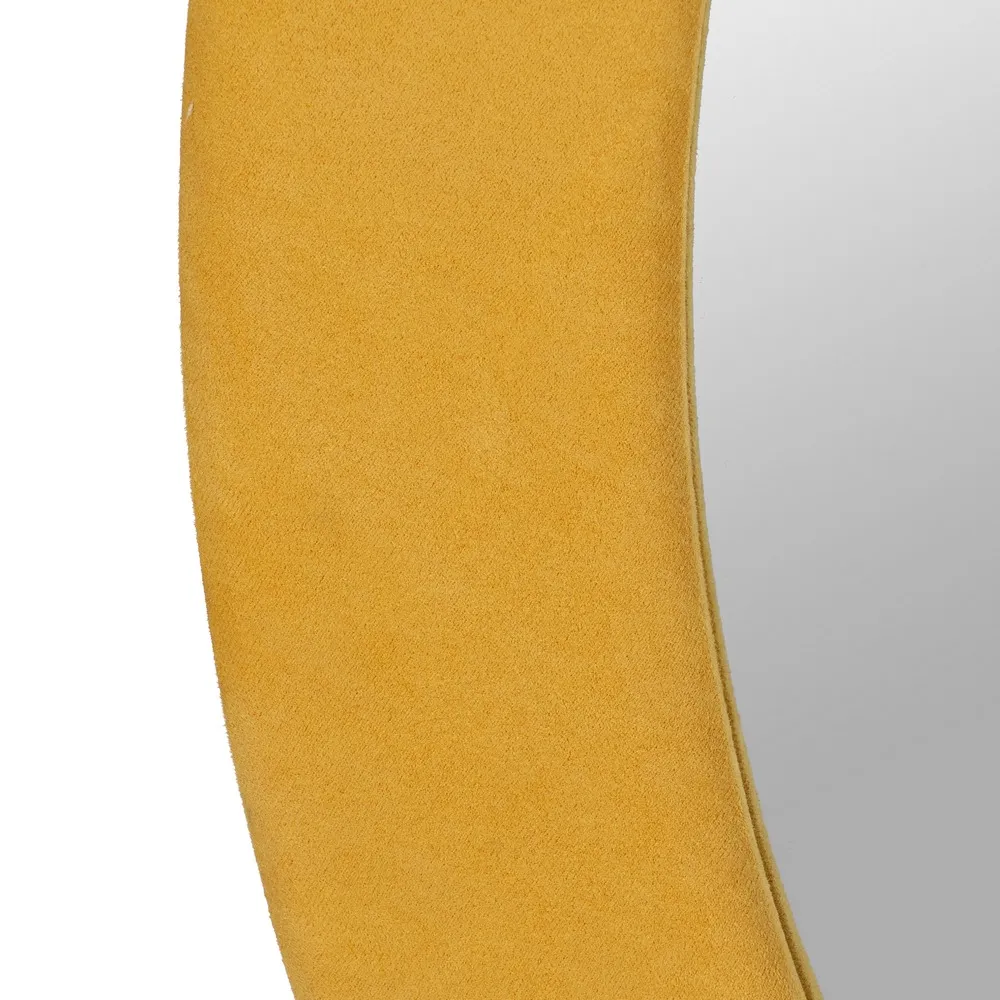 Oglinda rotunda de 120 cm cu rama mustar - CreativDeco [3]