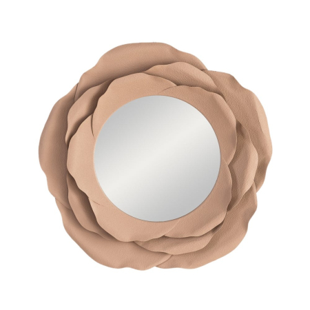 Wabi Sabi - Oglindă decorativă rotundă din metal culoarea nisipului