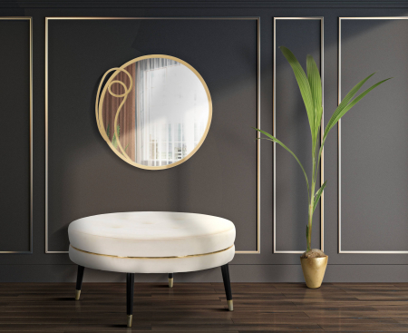Oglinda decorativa Warsaw, metal auriu - CreativDeco.ro [1]