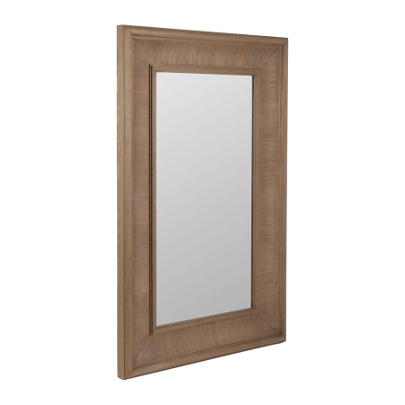Oglinda din lemn natural cu rama lata profil in trepte – efect sculptural [1]