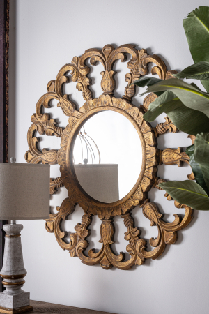 Oglinda rotunda Art Deco aurie|Oglinzi decorative [4]