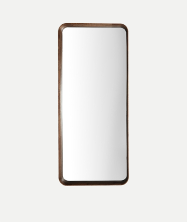 Oglinzi - Oglinda dreptunghiulara cu rama din lemn maro Lubeca 76 x 178 cm